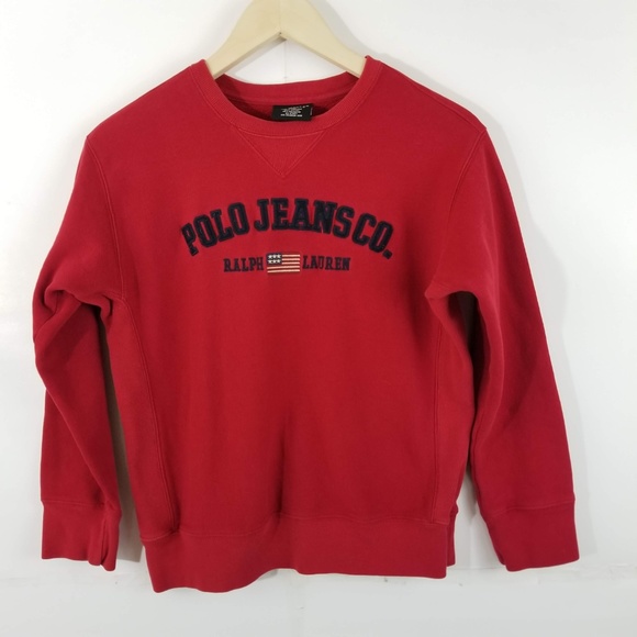 Polo Ralph Lauren Sweaters - POLO JEANS Co. Ralph Lauren Red Pullover Sweater
